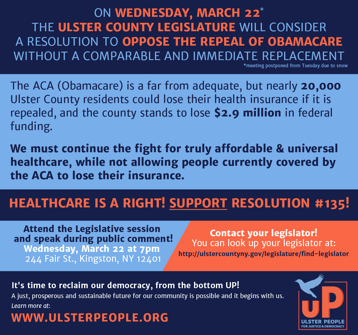 Make Your Voice heard at the Ulster County Legislature Meeting on March 22 – Ulster ...1192 x 1116
